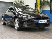 USED 2015 M VOLKSWAGEN SCIROCCO 2.0 R LINE TDI BLUEMOTION TECHNOLOGY 2d 182 BHP STUNNING EXAMPLE &pound;30 ROAD TAX SAT NAV LEATHER HEATED SEATS PARKING SENSORS