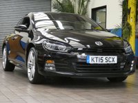 USED 2015 M VOLKSWAGEN SCIROCCO 2.0 R LINE TDI BLUEMOTION TECHNOLOGY 2d 182 BHP STUNNING EXAMPLE &pound;30 ROAD TAX SAT NAV LEATHER HEATED SEATS PARKING SENSORS