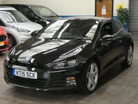USED 2015 M VOLKSWAGEN SCIROCCO 2.0 R LINE TDI BLUEMOTION TECHNOLOGY 2d 182 BHP STUNNING EXAMPLE &pound;30 ROAD TAX SAT NAV LEATHER HEATED SEATS PARKING SENSORS