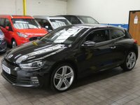 USED 2015 M VOLKSWAGEN SCIROCCO 2.0 R LINE TDI BLUEMOTION TECHNOLOGY 2d 182 BHP STUNNING EXAMPLE &pound;30 ROAD TAX SAT NAV LEATHER HEATED SEATS PARKING SENSORS