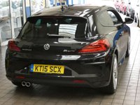 USED 2015 M VOLKSWAGEN SCIROCCO 2.0 R LINE TDI BLUEMOTION TECHNOLOGY 2d 182 BHP STUNNING EXAMPLE &pound;30 ROAD TAX SAT NAV LEATHER HEATED SEATS PARKING SENSORS