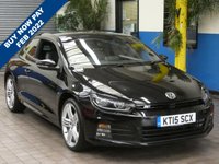 USED 2015 M VOLKSWAGEN SCIROCCO 2.0 R LINE TDI BLUEMOTION TECHNOLOGY 2d 182 BHP STUNNING EXAMPLE &pound;30 ROAD TAX SAT NAV LEATHER HEATED SEATS PARKING SENSORS