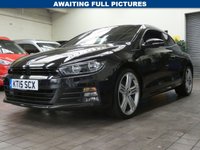USED 2015 M VOLKSWAGEN SCIROCCO 2.0 R LINE TDI BLUEMOTION TECHNOLOGY 2d 182 BHP STUNNING EXAMPLE &pound;30 ROAD TAX SAT NAV LEATHER HEATED SEATS PARKING SENSORS