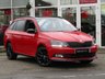 USED 2017 17 SKODA FABIA 1.2 MONTE CARLO TSI 5d 109 BHP Finished in CORRIDA RED with contrasting DARK GREY and RED SPORTS TRIM. This Skoda Fabia Monte Carlo is the most luxurious supermini Estate Skoda offers. It is also good value, practical comfortable and low running costs. Features include &pound;20 Road Tax, Full Glass Panoramic Roof, DAB Radio, B/tooth, Cruise, 16" Sports Alloys, Park Sensors and much more. Dealer serviced at 8397 miles, 18901 miles, 25215 miles, 34632 miles and at 45436 miles on 5/8/2021.