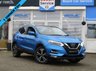 USED 2017 67 NISSAN QASHQAI 1.5 DCI TEKNA 5d 108 BHP Finished in VIVID BLUE METALLIC with contrasting EBONY BLACK LEATHER HEATED SEATS. The Qashqai is one of the best selling SUV's around at the moment. This Top of the range edition new shape is comfy, easy to drive and has enough space for 5 adults. Features include, Full heated leather, Sat Nav, Pan Roof, Electric Seats, Auto Park, 360 Reverse Cameras, B/Tooth and much more. Dealer serviced at 21105 miles, 39469 miles, 60417 miles, and at 71652 miles.