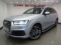 USED 2017 67 AUDI Q7 3.0 V6 TDI (272 PS) S LINE TIPTRONIC QUATTRO ( EURO 6 ) (S/S) 5DR + 7 SEATS + NAV + PANORAMIC E/SUNROOF + E/HEATED LEATHER / ALCANTARA + MULTIMEDIA + CRUISE + KEYLESS + 7 SEATS+21S+CAM+PANROOF+LEATHER/ALCANTARA+NAV+CRUISE