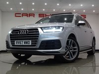 USED 2017 67 AUDI Q7 3.0 V6 TDI (272 PS) S LINE TIPTRONIC QUATTRO ( EURO 6 ) (S/S) 5DR + 7 SEATS + NAV + PANORAMIC E/SUNROOF + E/HEATED LEATHER / ALCANTARA + MULTIMEDIA + CRUISE + KEYLESS + 7 SEATS+21S+CAM+PANROOF+LEATHER/ALCANTARA+NAV+CRUISE