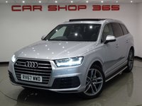 USED 2017 67 AUDI Q7 3.0 V6 TDI (272 PS) S LINE TIPTRONIC QUATTRO ( EURO 6 ) (S/S) 5DR + 7 SEATS + NAV + PANORAMIC E/SUNROOF + E/HEATED LEATHER / ALCANTARA + MULTIMEDIA + CRUISE + KEYLESS + 7 SEATS+21S+CAM+PANROOF+LEATHER/ALCANTARA+NAV+CRUISE