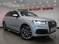 USED 2017 67 AUDI Q7 3.0 V6 TDI (272 PS) S LINE TIPTRONIC QUATTRO ( EURO 6 ) (S/S) 5DR + 7 SEATS + NAV + PANORAMIC E/SUNROOF + E/HEATED LEATHER / ALCANTARA + MULTIMEDIA + CRUISE + KEYLESS + 7 SEATS+21S+CAM+PANROOF+LEATHER/ALCANTARA+NAV+CRUISE