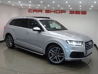 USED 2017 67 AUDI Q7 3.0 V6 TDI (272 PS) S LINE TIPTRONIC QUATTRO ( EURO 6 ) (S/S) 5DR + 7 SEATS + NAV + PANORAMIC E/SUNROOF + E/HEATED LEATHER / ALCANTARA + MULTIMEDIA + CRUISE + KEYLESS + 7 SEATS+21S+CAM+PANROOF+LEATHER/ALCANTARA+NAV+CRUISE