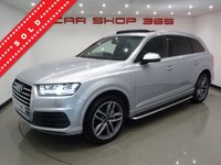 USED 2017 67 AUDI Q7 3.0 V6 TDI (272 PS) S LINE TIPTRONIC QUATTRO ( EURO 6 ) (S/S) 5DR + 7 SEATS + NAV + PANORAMIC E/SUNROOF + E/HEATED LEATHER / ALCANTARA + MULTIMEDIA + CRUISE + KEYLESS + 7 SEATS+21S+CAM+PANROOF+LEATHER/ALCANTARA+NAV+CRUISE