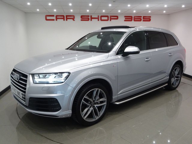 2017 67 Audi Q7 3.0 V6 TDI (272 PS) S LINE TIPTRONIC QUATTRO ( EURO 6 ) (S/S) 5DR + 7 SEATS + NAV + PANORAMIC E/SUNROOF + E/HEATED LEATHER / ALCANTARA + MULTIMEDIA + CRUISE + KEYLESS +