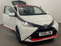 USED 2018 18 TOYOTA AYGO 1.0 VVT-I X-PRESS 5d 69 BHP Cool White , Red accents
