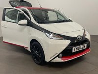 USED 2018 18 TOYOTA AYGO 1.0 VVT-I X-PRESS 5d 69 BHP Cool White , Red accents