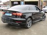 USED 2017 17 AUDI A3 1.6 TDI S LINE 4d 109 BHP Finished in MYTHOS BLACK METALLIC with contrasting Part Leather Heated SPORTS trim. This Audi A3 Saloon is a classy, high tech four-door that is also great to drive. This A3 saloon is a sleeker-looking version of the Audi A3 Sportback hatchback. Features include Sat Nav, DAB Radio, Tinted Windows, B/tooth, Alloys, &pound;20 Road Tax, Matrix LED Pack, 18" alloys and much more. AUDI Dealer serviced at 18823 miles and on arrival at 27760 miles by EMC. 12 Months MOT.