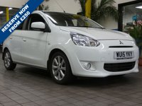 USED 2015 15 MITSUBISHI MIRAGE 1.2 3 5d 79 BHP &pound;0 ROAD TAX 1 OWNER MITSUBISHI SERVICE HISTORY
