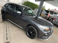 USED 2014 64 BMW X1 2.0 XDRIVE20D XLINE 5d 181 BHP +  BLACK LEATHER WITH HEATED SEATS + BLUETOOTH + FULL SERVICE HISTORY + BLACK ALLOYS+