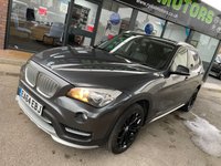USED 2014 64 BMW X1 2.0 XDRIVE20D XLINE 5d 181 BHP +  BLACK LEATHER WITH HEATED SEATS + BLUETOOTH + FULL SERVICE HISTORY + BLACK ALLOYS+