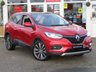 USED 2019 19 RENAULT KADJAR 1.3 S EDITION TCE 5d 139 BHP Finished in FLAME RED MET with part LEATHER Trim. This Renault Kadjar is a spacious SUV that's perfect for the family. It looks stylish thanks to the swooping curves and creases that define the distinctive looks of the modern Renaults. Features include, Sat Nav, B/Tooth, DAB, Part Leather, Pan Roof, 19" ALLOYS, POWER FOLDING DOOR MIRRORS,  REAR VIEW CAMERA and much more. Dealer serviced at 4880 miles and at 6509 miles.