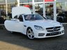USED 2013 63 MERCEDES-BENZ SLK 2.1 SLK250 CDI BLUEEFFICIENCY AMG SPORT 2d 204 BHP Finished in CIRRUS WHITE with Black LEATHER TRIM. This SLK is a low mileage luxury two-seater roadster. This great looking head turner is stylish and offers impressive refinement thanks to its folding hard-top. It is affordable with economical running costs. Buy today at winter prices and enjoy in the summer. Features include SAT NAV, Full Leather, DAB radio, B/Tooth, Cruise Control, 18" Alloys and much more. Dealer serviced at 27583 miles, 45151 miles and at 54652 miles on 3/8/2021. .