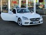 USED 2014 14 MERCEDES-BENZ SLK 2.1 SLK250 CDI BLUEEFFICIENCY AMG SPORT 2d 204 BHP Finished in CIRRUS WHITE with Black Sports LEATHER TRIM. This SLK is a luxury two-seater roadster. This great looking head turner is stylish and offers impressive refinement thanks to its folding hard-top, along with affordable and economical running costs, buy today at winter prices and enjoy in the summer. Features include Full Black Leather, DAB radio, B/Tooth, Cruise Control, 18" Alloys and much more. Dealer serviced at 13179 miles.