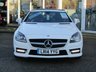 USED 2014 14 MERCEDES-BENZ SLK 2.1 SLK250 CDI BLUEEFFICIENCY AMG SPORT 2d 204 BHP Finished in CIRRUS WHITE with Black Sports LEATHER TRIM. This SLK is a luxury two-seater roadster. This great looking head turner is stylish and offers impressive refinement thanks to its folding hard-top, along with affordable and economical running costs, buy today at winter prices and enjoy in the summer. Features include Full Black Leather, DAB radio, B/Tooth, Cruise Control, 18" Alloys and much more. Dealer serviced at 13179 miles.