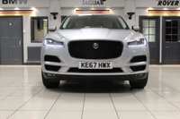 USED 2017 67 JAGUAR F-PACE 3.0 V6 PORTFOLIO AWD 5d AUTO 296 BHP FULL GLASS PANORAMIC ROOF + REAR VIEW CAMERA + UPGRADED MERIDIAN SOUND SYSTEM + TOUCH SCREEN SATELLITE NAVIGATION + LANE ASSIST WITH DRIVER CONDITION MONITOR + BLUETOOTH PHONE CONNECTIVITY AND BLUETOOTH MEDIA + APPS CONTROL + IN CONTROL SECURE + VOICE ACTIVATED CONTROLS + FRONT AND REAR PARKING ASSIST + HEATED WINDSCREEN + SELECTABLE DRIVING MODES + WIFI NETWORK + DAB DIGITAL RADIO + AMBIENT LIGHTING + ELECTRIC TAILGATE + DUAL ZONE AIR CONDITIONED TIMED CLIMATE CONTROL WITH REMOTE