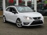 USED 2014 14 SEAT IBIZA 1.4 CUPRA TSI DSG 3d 180 BHP Finished in Solid White with contrasting GREY/WHITE LEATHER TRIM SPORTS SEATS. This great looking hot sports turbocharghed hatch has sharp handling, well built and a comfortable interior. This Ibiza Cupra is one of the best on sale today. Features include, Pan Roof, Sat Nav, DAB Radio, B/Tooth, Cruise Control and much more. Dealer serviced at 5152 miles, 7361 miles, 14424 miles, 23237 miles, 54500 miles (inc New Water Pump) and on arrival at 57609 miles. MOT due 13/10/2022.