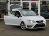 USED 2014 14 SEAT IBIZA 1.4 CUPRA TSI DSG 3d 180 BHP Finished in Solid White with contrasting GREY/WHITE LEATHER TRIM SPORTS SEATS. This great looking hot sports turbocharghed hatch has sharp handling, well built and a comfortable interior. This Ibiza Cupra is one of the best on sale today. Features include, Pan Roof, Sat Nav, DAB Radio, B/Tooth, Cruise Control and much more. Dealer serviced at 5152 miles, 7361 miles, 14424 miles, 23237 miles, 54500 miles (inc New Water Pump) and on arrival at 57609 miles. MOT due 13/10/2022.