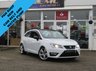 USED 2014 14 SEAT IBIZA 1.4 CUPRA TSI DSG 3d 180 BHP Finished in Solid White with contrasting GREY/WHITE LEATHER TRIM SPORTS SEATS. This great looking hot sports turbocharghed hatch has sharp handling, well built and a comfortable interior. This Ibiza Cupra is one of the best on sale today. Features include, Pan Roof, Sat Nav, DAB Radio, B/Tooth, Cruise Control and much more. Dealer serviced at 5152 miles, 7361 miles, 14424 miles, 23237 miles, 54500 miles (inc New Water Pump) and on arrival at 57609 miles. MOT due 13/10/2022.