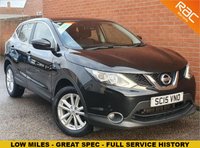 USED 2015 15 NISSAN QASHQAI 1.2 ACENTA DIG-T SMART VISION 5d 113 BHP FULL SERVICE  HISTORY - LOW MILES - GREAT SPEC