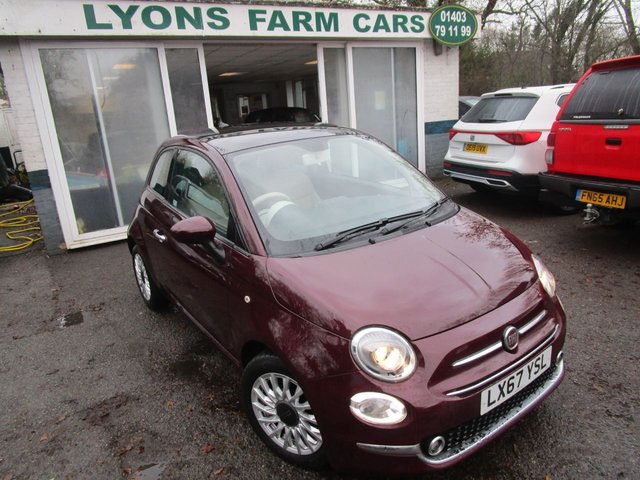 2017 67 Fiat 500 0.9 TWINAIR LOUNGE DUALOGIC 3d 85 BHP NEW SHAPE AUTOMATIC *FULL LEATHER*