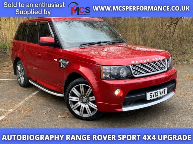 2013 13 LAND ROVER RANGE ROVER SPORT 3.0 SDV6 AUTOBIOGRAPHY SPORT 5d 255 BHP FIRENZE RED, PRIVACY GLASS
