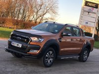 USED 2017 17 FORD RANGER 3.2 WILDTRAK 4X4 DCB TDCI 4d 197 BHP ** NO VAT * STEEL HARD TOP +TOW BAR