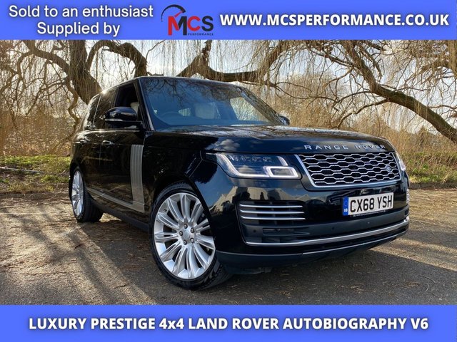 2018 68 LAND ROVER RANGE ROVER 3.0 TDV6 AUTOBIOGRAPHY 5d 255 BHP HUGE SPEC CAR VERY RARE OPTIONS LIST 10" REAR SCREENS ENTERTANMANT, LUXARY SEATS WITH CHAUFFEUR MODE 24 WAY MASSAGE SEATS FRONT&REAR INC POWERED REAR ARMREST