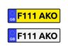 USED 2026 NUMBER PLATE PLATE F111 AKO 