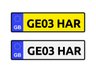 USED 2026 NUMBER PLATE PLATE GE03 HAR 