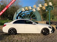 USED 2015 15 MERCEDES-BENZ C CLASS 2.1 C220 BLUETEC AMG LINE PREMIUM 4d 170 BHP HUGE SPEC MERCEDES C220d 2.1 AMG-LINE PREMIUM BLUETEC - AUTOMATIC/PADDLE SHIFT - FULL BLACK LEATHER - TWIN PANORAMIC GLASS ROOF - GLOSS BLACK AMG UPGRADE ALLOYS - &pound;30 PER YEAR ROAD TAX -  1 FORMER KEEPER - FULL HISTORY