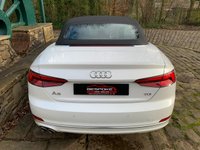 USED 2017 17 AUDI A5 2.0 TDI SPORT 2d 188 BHP A5 SPORT TDi CONVERTIBLE - AUTOMATIC/PADDLE-SHIFT GEARBOX - FULL BLACK LEATHER - 1 FORMER KEEPER - SERVICE HISTORY - PEARL METALLLIC PAINT - UPGRADE ALLOYS - SATELLITE NAVIGATION