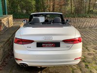 USED 2017 17 AUDI A5 2.0 TDI SPORT 2d 188 BHP A5 SPORT TDi CONVERTIBLE - AUTOMATIC/PADDLE-SHIFT GEARBOX - FULL BLACK LEATHER - 1 FORMER KEEPER - SERVICE HISTORY - PEARL METALLLIC PAINT - UPGRADE ALLOYS - SATELLITE NAVIGATION