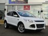 USED 2016 66 FORD KUGA 2.0 TITANIUM X TDCI 5d 148 BHP Finished in FROZEN WHITE with contrasting HEATED LEATHER TRIM. This Kuga is a great choice if you like driving. It's one of the most enjoyable, practical and fun family SUV's around. Features include PAN ROOF, Sat Nav, DAB, Electric Power Boot, Heated Full Leather,  Cruise Control, 19" Alloys, B/Tooth and much more. Serviced at the following miles: 11739 miles, 24525 miles, 35035 miles, 42146 miles, 49982 miles, comes with 2 keys & MOT until 11/2022