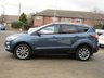 USED 2019 19 FORD KUGA 2.0 TITANIUM EDITION 5d 148 BHP Finished in CHROME BLUE metallic with contrasting BLACK PART LEATHER TRIM. Still under Manufacturers Warranty until 29/3/2022. This Kuga is a great choice if you like driving. It's one of the most enjoyable, practical and fun family SUV's around. Features include Sat Nav, 18" ALLOYS, Rear Park Sensors, Tinted Windows, DAB, B/Tooth, Cruise and much more. Dealer serviced at 11082 miles, 23992 miles, 32849 miles and at 43484 miles on 16/7/2021.