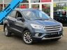USED 2019 19 FORD KUGA 2.0 TITANIUM EDITION 5d 148 BHP Finished in CHROME BLUE metallic with contrasting BLACK PART LEATHER TRIM. Still under Manufacturers Warranty until 29/3/2022. This Kuga is a great choice if you like driving. It's one of the most enjoyable, practical and fun family SUV's around. Features include Sat Nav, 18" ALLOYS, Rear Park Sensors, Tinted Windows, DAB, B/Tooth, Cruise and much more. Dealer serviced at 11082 miles, 23992 miles, 32849 miles and at 43484 miles on 16/7/2021.