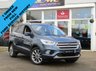 USED 2019 19 FORD KUGA 2.0 TITANIUM EDITION 5d 148 BHP Finished in CHROME BLUE metallic with contrasting BLACK PART LEATHER TRIM. Still under Manufacturers Warranty until 29/3/2022. This Kuga is a great choice if you like driving. It's one of the most enjoyable, practical and fun family SUV's around. Features include Sat Nav, 18" ALLOYS, Rear Park Sensors, Tinted Windows, DAB, B/Tooth, Cruise and much more. Dealer serviced at 11082 miles, 23992 miles, 32849 miles and at 43484 miles on 16/7/2021.