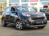 USED 2016 66 KIA SPORTAGE 2.0 CRDI GT-LINE 5d 134 BHP Finished in PHANTOM BLACK METALLIC with Full HEATED TWO TONE LEATHER trim.This Sportage is one of the best SUV's on the market. It offers striking looks and spacious interior. Features include Sat Nav, DAB Radio, 19-inch alloys, Rear Camera, 2 Keys, LED headlights, keyless start, Heated front and rear seats, 8-inch touchscreen, B/Tooth, Cruise control and Parking sensors. Serviced at 13471 miles, 25352 miles, 34708 miles and at 66530 miles on 17.11.2021.