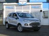 USED 2016 65 FORD ECOSPORT 1.0 ZETEC 5d 124 BHP Finished in MOONSTONE SILVER with contrasting cloth trim. This Ford EcoSport has it all, because it has room for four adults and is fun to drive for a high-riding car. To conclude it is a small, high-riding SUV with agile handling, making it a pleasure to drive. Features include, B/Tooth, Front Fogs, Tinted windows, Alloys, 2 Keys and much more. Serviced and with 12 months MOT.