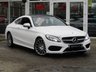 USED 2016 66 MERCEDES-BENZ C CLASS 2.1 C 220 D AMG LINE PREMIUM 2d 168 BHP Finished in POLAR WHITE with contrasting BLACK SPORTS HEATED LEATHER trim. This dynamic looking coupe has every extra you could want. It is sporty and agile and great fun to drive. Features include, Pan Roof, SAT NAV, Rear View Camera, Heated Leather seats, Tinted Windows, DAB radio, Cruise Control, 19" Alloys, Electric Power Boot and much more. Dealer serviced at 13663 miles, 25747 miles, 42994 miles, and at 50798 miles on 14/9/2021.