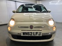USED 2012 62 FIAT 500 1.2 LOUNGE 3d 69 BHP &pound;30 Tax, V.Low Mileage,Panroof