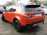 USED 2015 15 LAND ROVER DISCOVERY SPORT 2.2 SD4 HSE 5d 190 BHP Finished in PHOENIX ORANGE MET with contrasting EBONY HEATED LEATHER SEATS. This Discovery Sport is practical, incredible off road and a comfy SUV that has 7 Seats that will swallow your family and luggage. FEATURES include Black Pack, Pan Roof, Electric Rear Boot, Heated Leather Seats, Sat Nav, 20" ALLOYS, Rear Camera, Park sensors, Tinted windows and more. Dealer serviced at 16697 miles, 30623 miles, 46730 miles, 63339 miles and at 76810 miles on 13/10/2021.