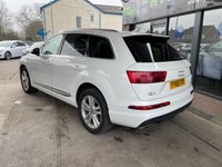 USED 2015 65 AUDI Q7 3.0 TDI QUATTRO S LINE 5d 269 BHP +  BLACK LEATHER/ALCANTARA WITH HEATED SEATS + BLUETOOTH + FULL SERVICE HISTORY + SATELLITE  NAVIGATION +